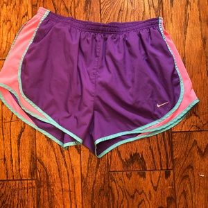 Nike dry fit purple and pink shorts !!